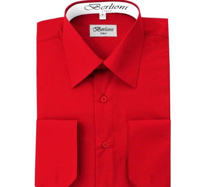 Dark Red Dress Shirt Mens Stylish and Sophisticated Attire for Men