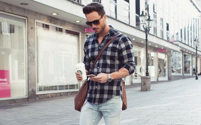 Mens flannel shirt into dress