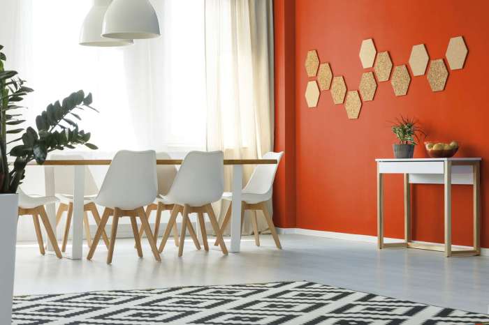 How to decorate a orange color painted room