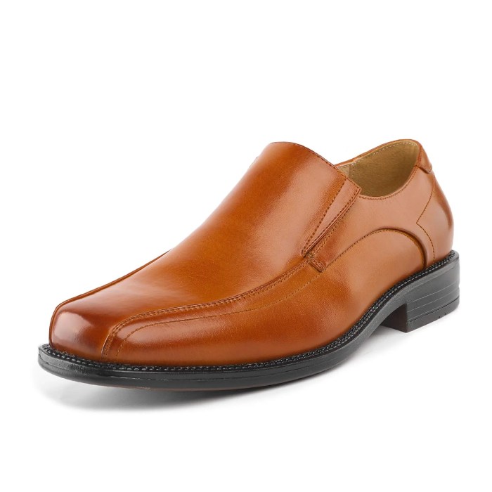 Mens brown square toe dress shoes