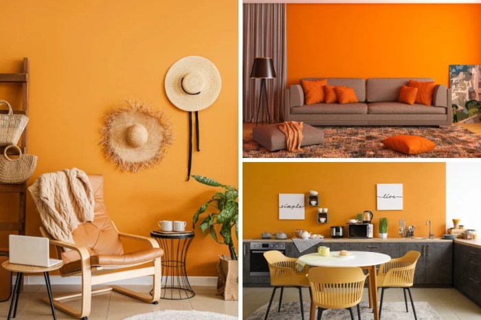 How to decorate a orange color painted room