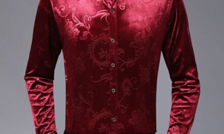 Red Velvet Dress Shirt Mens Stylish and Sophisticated Attire for Men